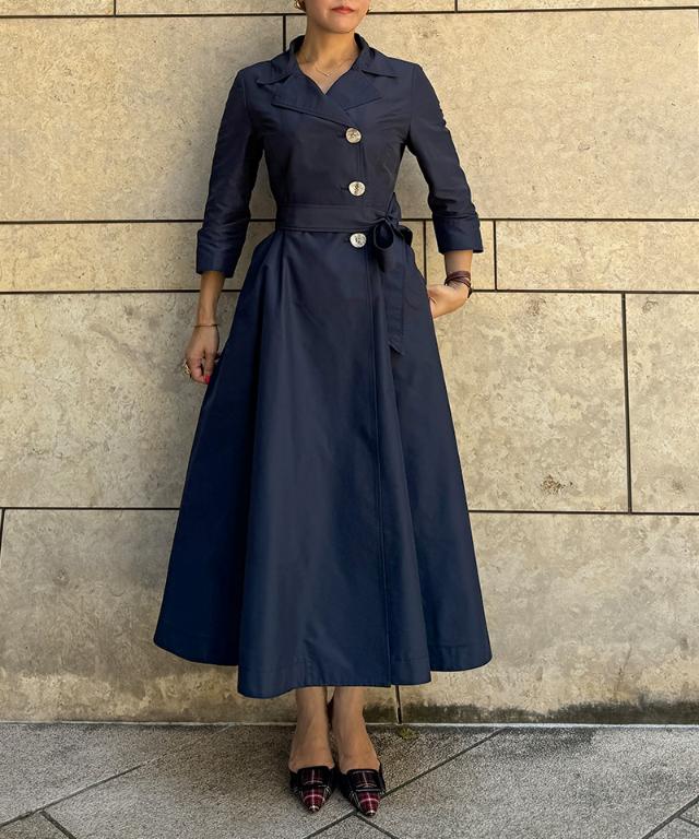 トレンチワンピースコート(撥水機能生地)_sty25aw-co03