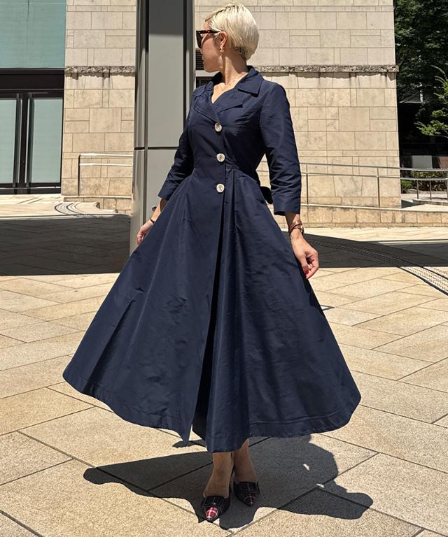 トレンチワンピースコート(撥水機能生地)_sty25aw-co03