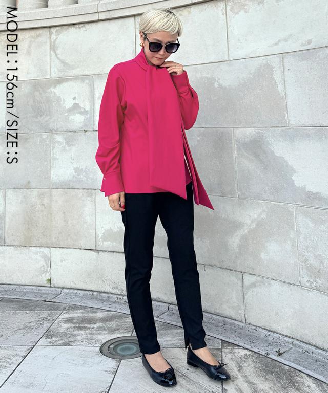 日本製ブラウス見えジャケット（吸湿発熱生地）_sty25aw-jk53