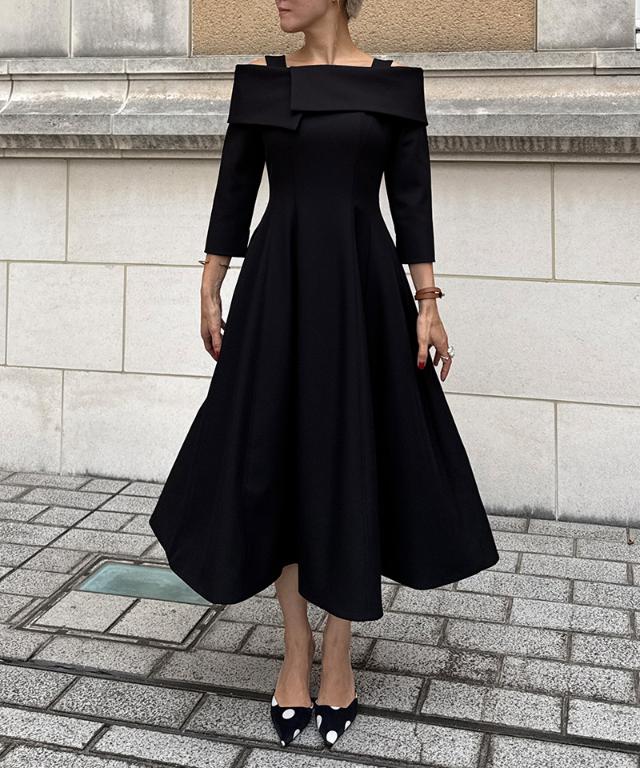 オフショルワンピース（静電・帯電防止生地）_sty25aw-op16