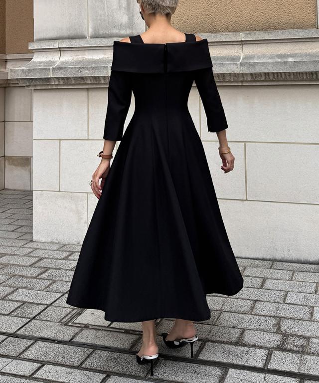 オフショルワンピース（静電・帯電防止生地）_sty25aw-op16