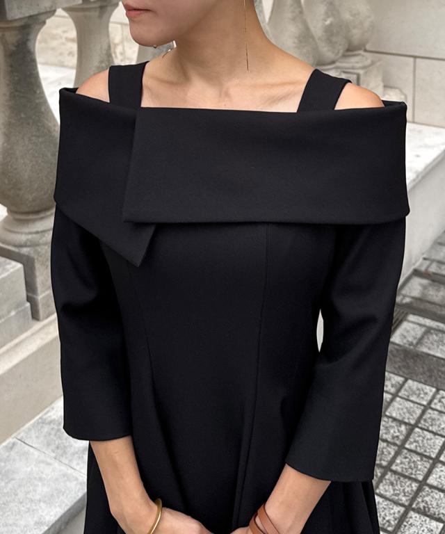 オフショルワンピース（静電・帯電防止生地）_sty25aw-op16