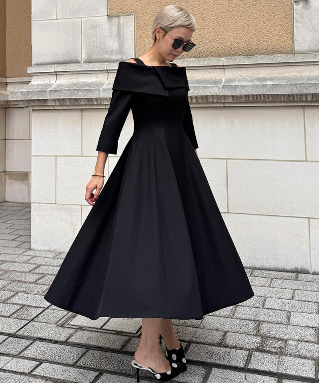 オフショルワンピース（静電・帯電防止生地）_sty25aw-op16