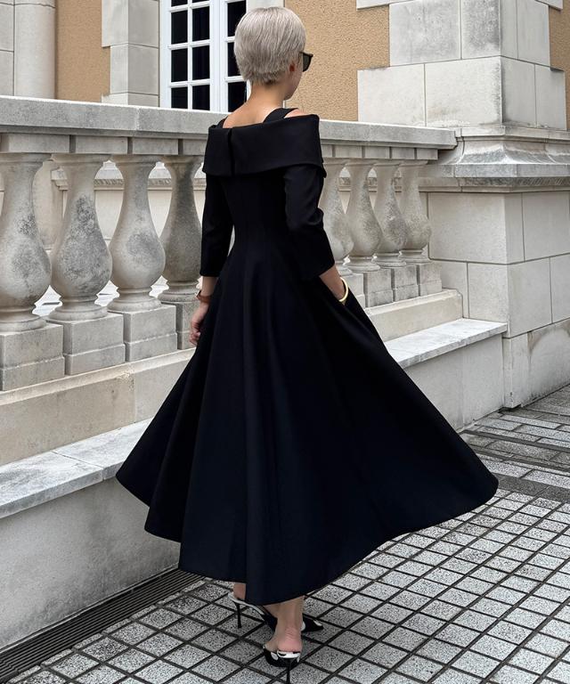 オフショルワンピース（静電・帯電防止生地）_sty25aw-op16