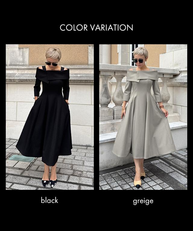 オフショルワンピース（静電・帯電防止生地）_sty25aw-op16