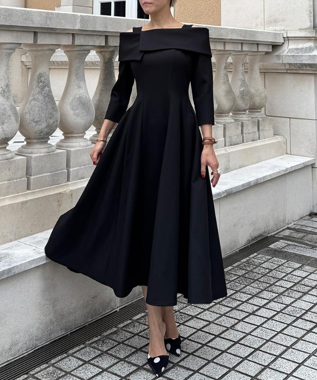 オフショルワンピース（静電・帯電防止生地）_sty25aw-op16