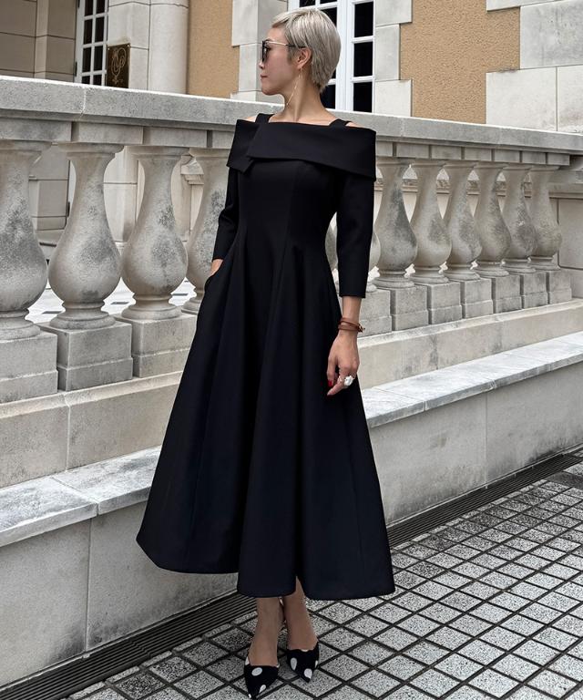 オフショルワンピース（静電・帯電防止生地）_sty25aw-op16