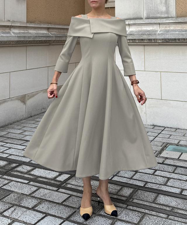 オフショルワンピース（静電・帯電防止生地）_sty25aw-op16