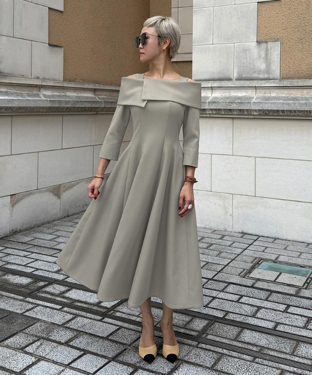 オフショルワンピース（静電・帯電防止生地）_sty25aw-op16