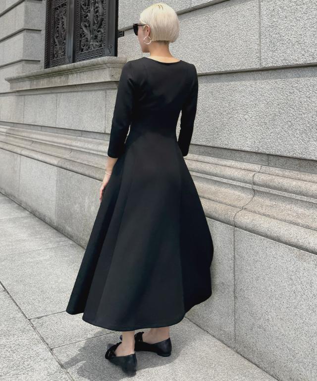 フレンチ美シルエットとろみスリーブワンピース_sty25aw-op43