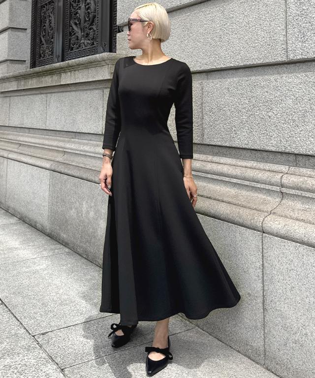 フレンチ美シルエットとろみスリーブワンピース_sty25aw-op43