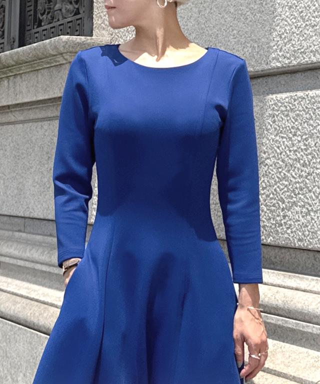 フレンチ美シルエットとろみスリーブワンピース_sty25aw-op43