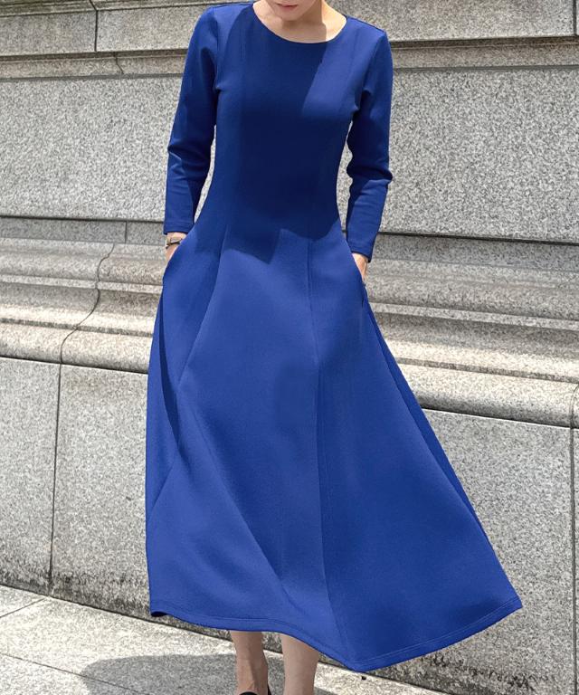 フレンチ美シルエットとろみスリーブワンピース_sty25aw-op43