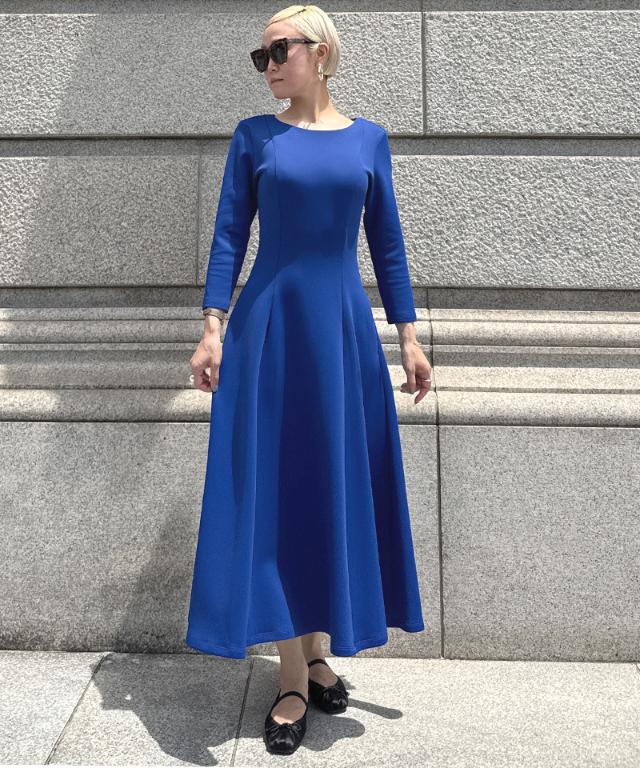 フレンチ美シルエットとろみスリーブワンピース_sty25aw-op43