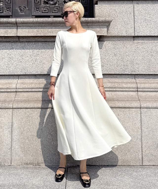 フレンチ美シルエットとろみスリーブワンピース_sty25aw-op43