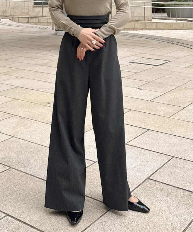 ピンストライプカマーベルトパンツ_sty25aw-pt14