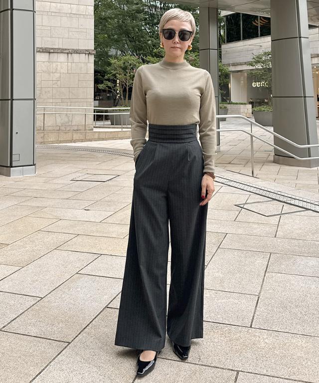 ピンストライプカマーベルトパンツ_sty25aw-pt14