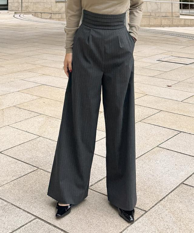 ピンストライプカマーベルトパンツ_sty25aw-pt14