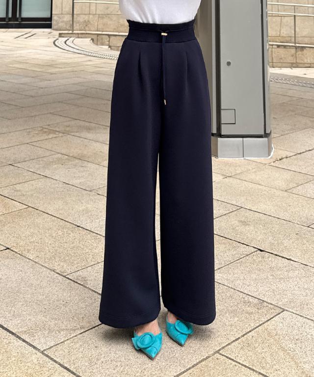 セール！国内配送★セザンヌ ワイドレッグ ニット ゴムパンツ パンツ 美脚ニットワイドパンツ レディース : ZOZOTOWN Yahoo!店