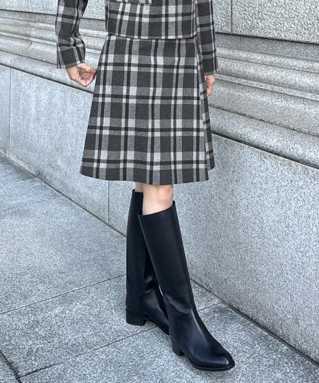 Aラインチェックスカート_sty25aw-sk09