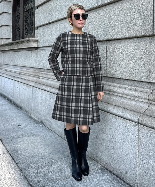 Aラインチェックスカート_sty25aw-sk09