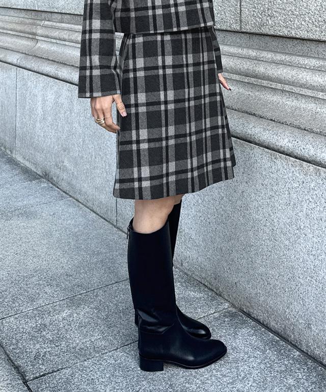 Aラインチェックスカート_sty25aw-sk09