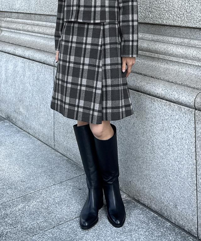 Aラインチェックスカート_sty25aw-sk09