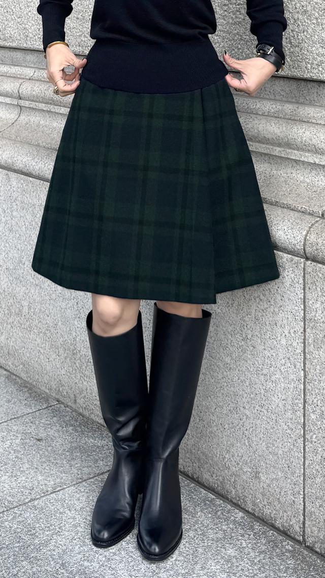 Aラインチェックスカート