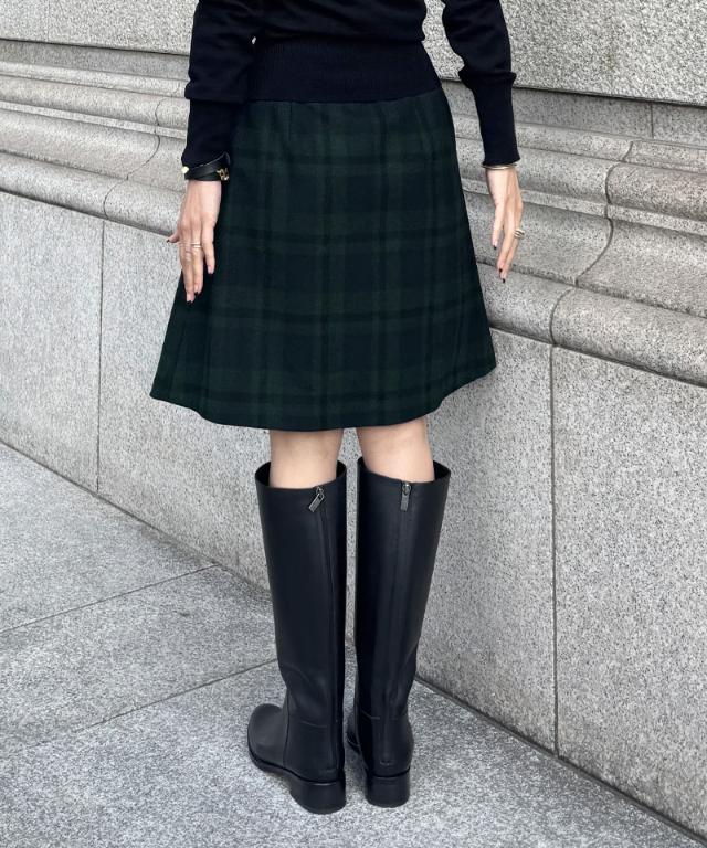 Aラインチェックスカート_sty25aw-sk09