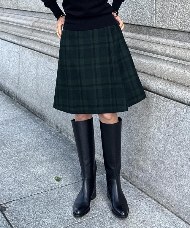 Aラインチェックスカート_sty25aw-sk09