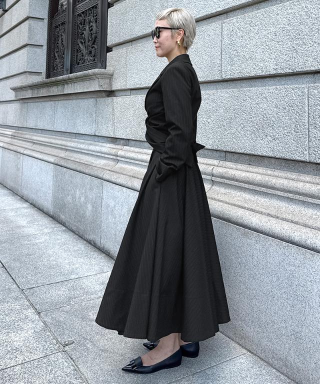 ピンストライプフレアスカート_sty25aw-sk13