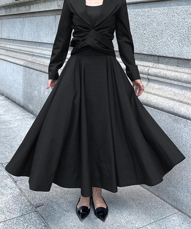 ピンストライプフレアスカート_sty25aw-sk13