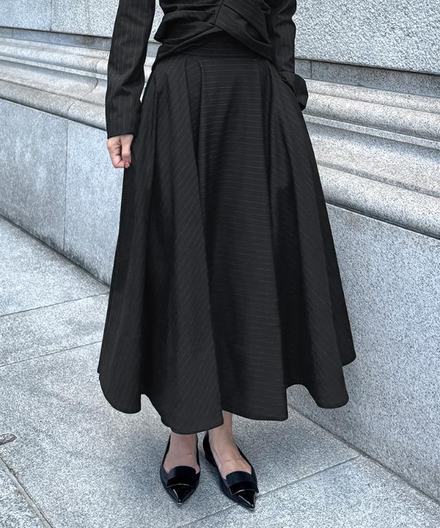 ピンストライプフレアスカート_sty25aw-sk13