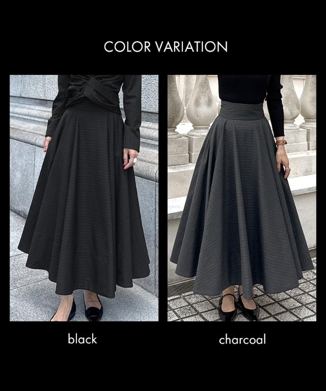 ピンストライプフレアスカート_sty25aw-sk13