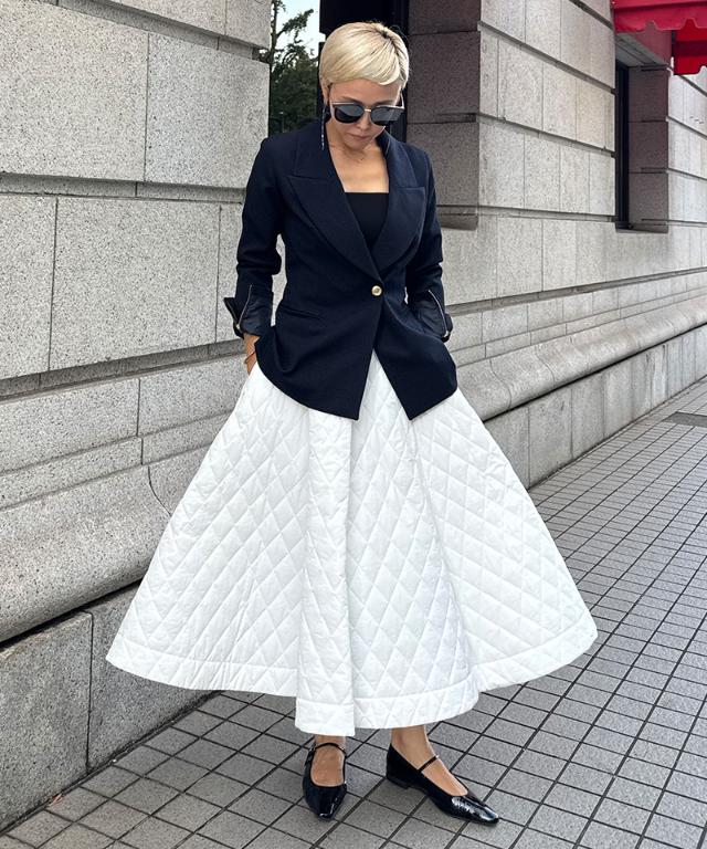 機能中綿キルティングスカート_sty25aw-sk38