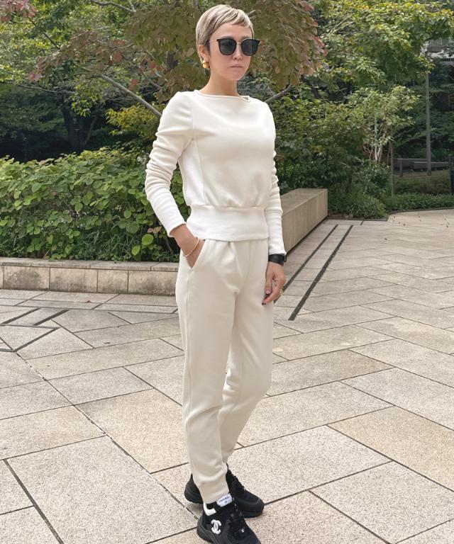 日本製ふわふわ美ライントレーナー（保温性機能生地）_sty25aw-tp30