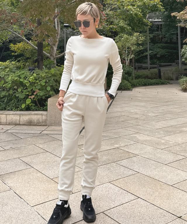 日本製ふわふわ美ライントレーナー（保温性機能生地）_sty25aw-tp30