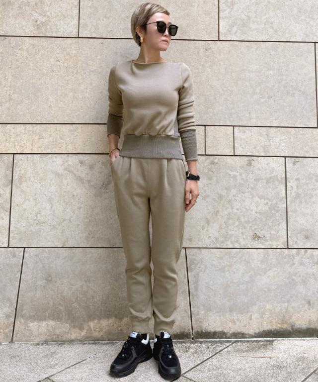 日本製ふわふわ美ライントレーナー（保温性機能生地）_sty25aw-tp30