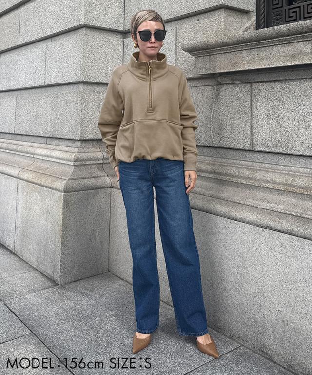 日本製裏起毛スタンドトップス（保温性機能生地）_sty25aw-tp51