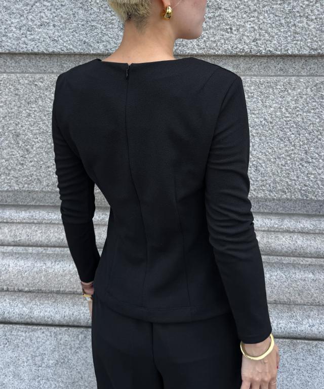 日本製美バストラインVネックカットソー_sty25aw-tp55