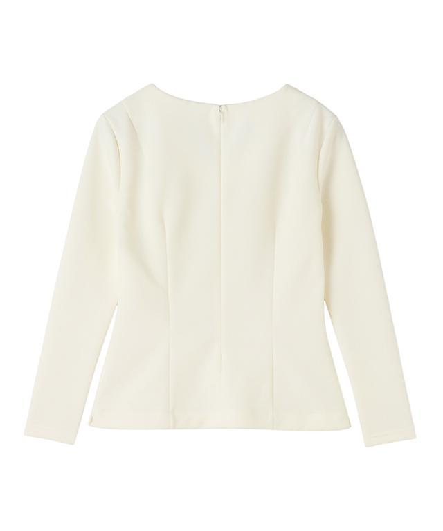 日本製美バストラインVネックカットソー_sty25aw-tp55