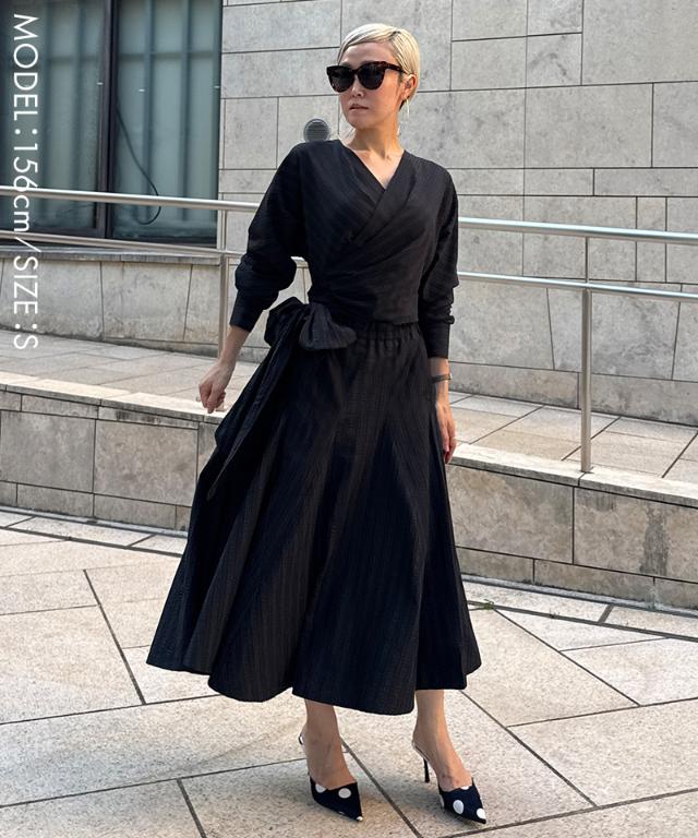 ドレープ美シルエットワンピース_sty25ss-op45