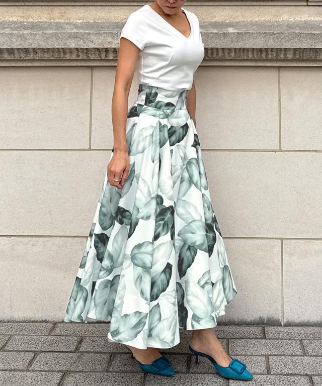 リーフフレアスカート_sty25ss-sk42