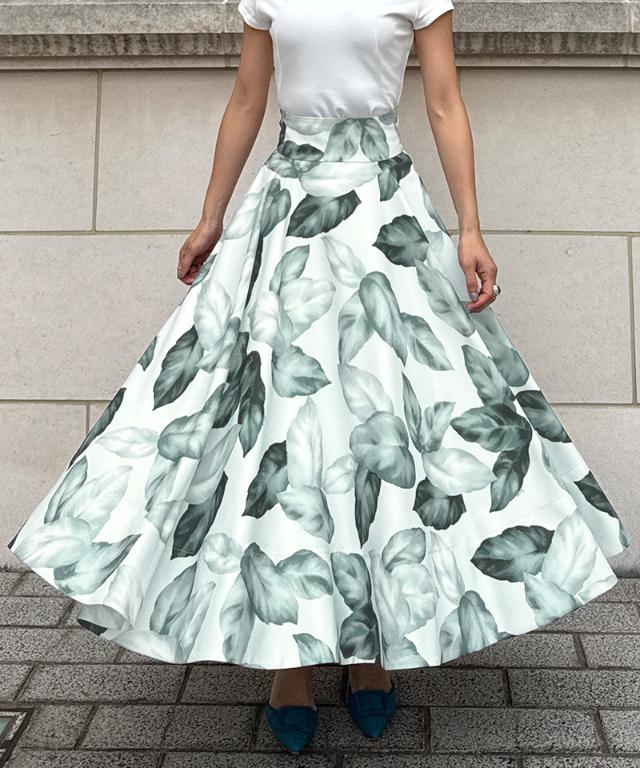 リーフフレアスカート_sty25ss-sk42