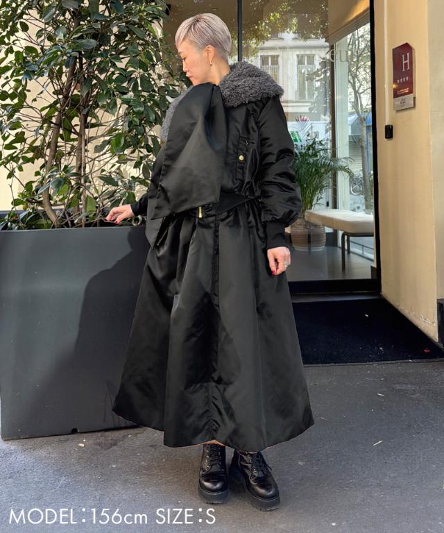 リモンタ社製立体美シルエットフライトジャケット＜機能性綿使用／ファーマフラー付き＞_sty26aw-jk20