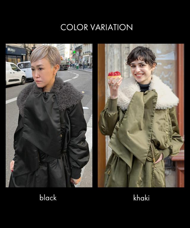 リモンタ社製立体美シルエットフライトジャケット＜機能性綿使用／ファーマフラー付き＞_sty26aw-jk20