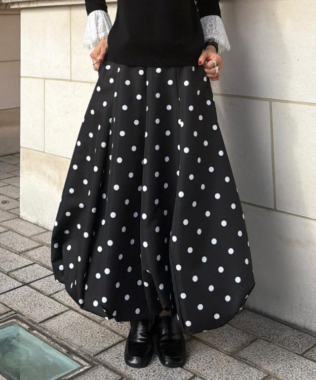 ドットパフボリュームスカート＜日本生地＞_sty26aw-sk23