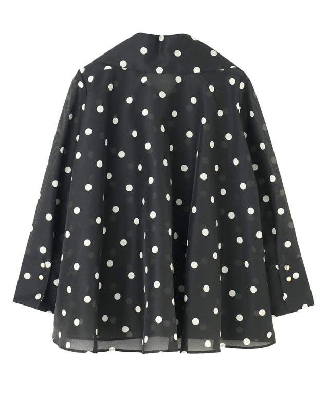 日本製ラグジュアリードットブラウス（北陸生産生地）_sty26ss-bl37