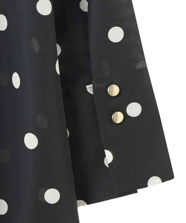 日本製ラグジュアリードットブラウス（北陸生産生地）_sty26ss-bl37