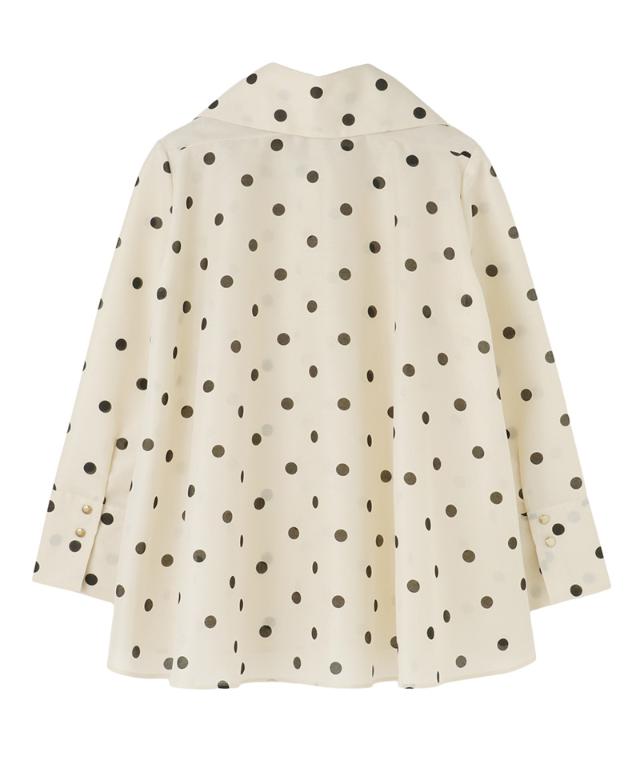 日本製ラグジュアリードットブラウス（北陸生産生地）_sty26ss-bl37